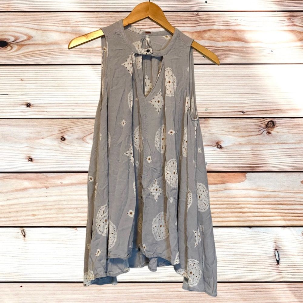 Free people floral tunic top sleeveless